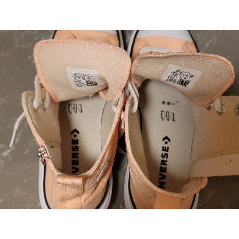 Converse Platform High Top Sneakers Peach White - Picture 3 of 7